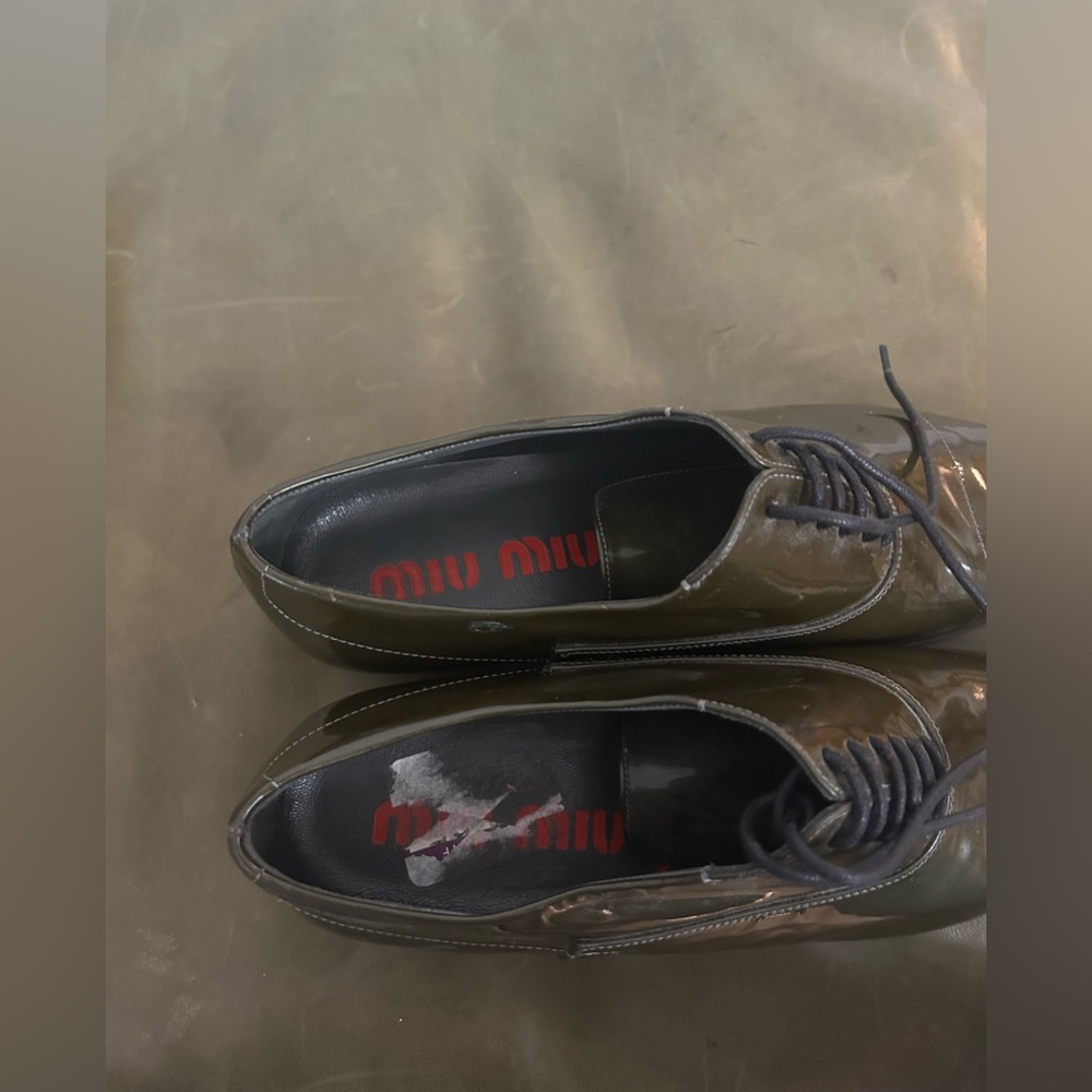 Prada - Miu Miu Pointed Green Shoes Size 38 - image 4